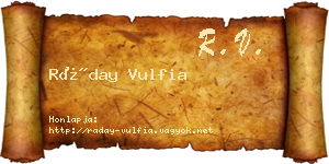Ráday Vulfia névjegykártya